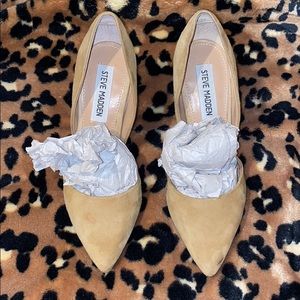 Steve Madden suede tan heels